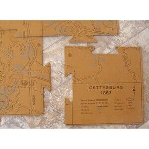 Gettysburg 1863 ~ Battlefield Map Floor Mat Puzzle ~ Civil War Union Confederate